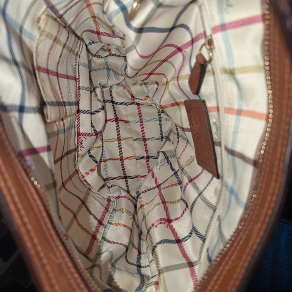 EUC Rare Coach Vintage Leather Shoulder & Crossbody Slim Hobo Duffel Bag 12376 - Picture 12 of 16